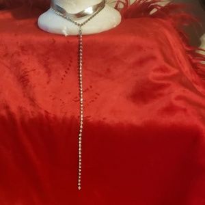 Silver drop necklace